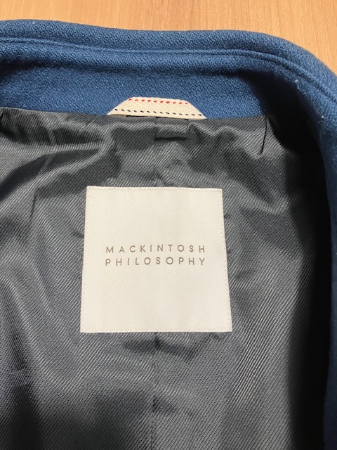 山陽商会物　マッキントッシュフィロソフィー　厚手ウールコート希少なコバルトネイビーMACKINTOSH PHILOSOPHY Ｌ_画像3