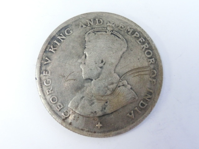 英領 海峡植民地 壹圓 1ドル 銀貨 1920年 ジョージ5世 インド 古銭 _画像2