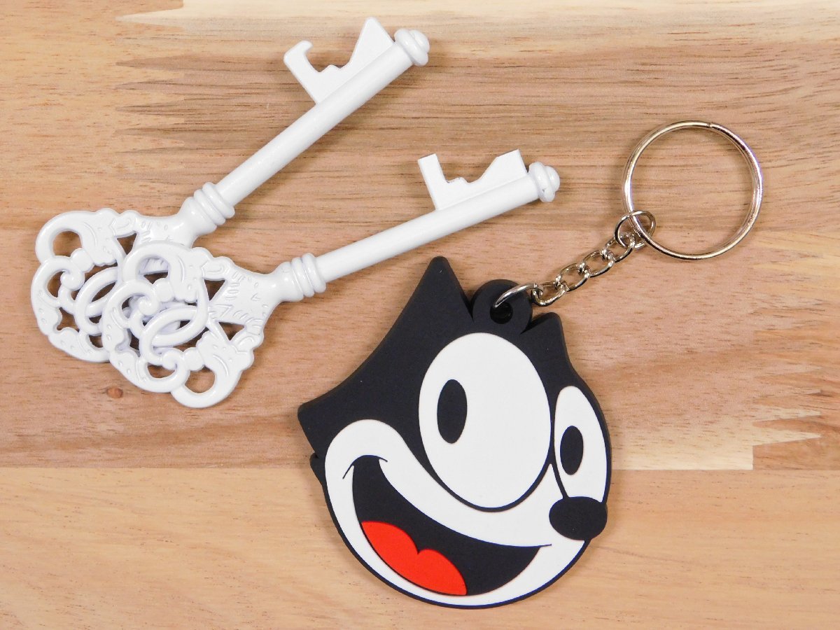 【Felix the Cat・フィリックス】※《キャラクターラバーキーホルダー》　アメリカン雑貨　キーリング　RC009_画像1