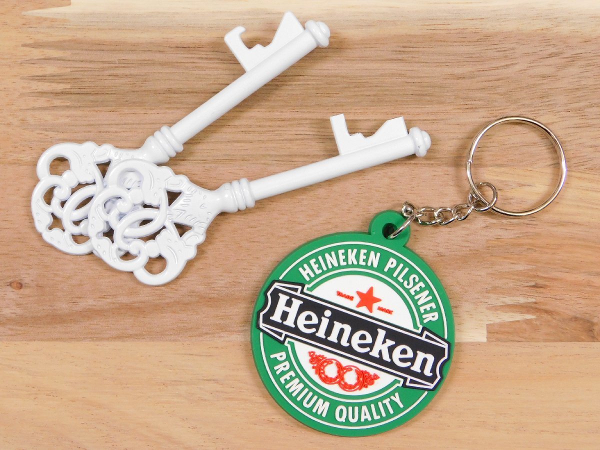 【Heineken・ハイネケン】※《企業ロゴ・ラバーキーホルダー》　アメリカン雑貨　キーリング　RC060_画像1