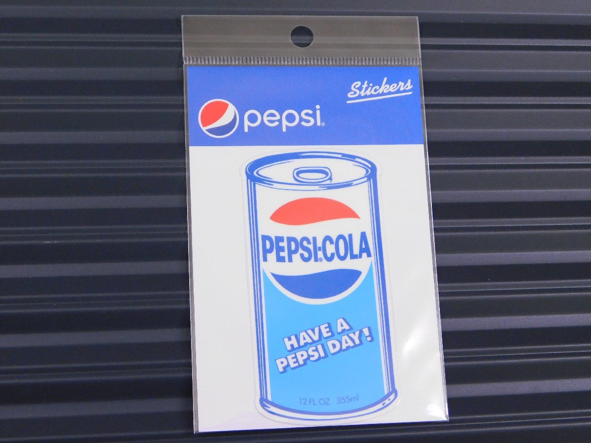 【ＰＥＰＳＩ・ペプシ】※《缶型ステッカー／サイズ89×45mm》　７１～８７年代ロゴ　ペプシコーラ　ステッカー_画像3