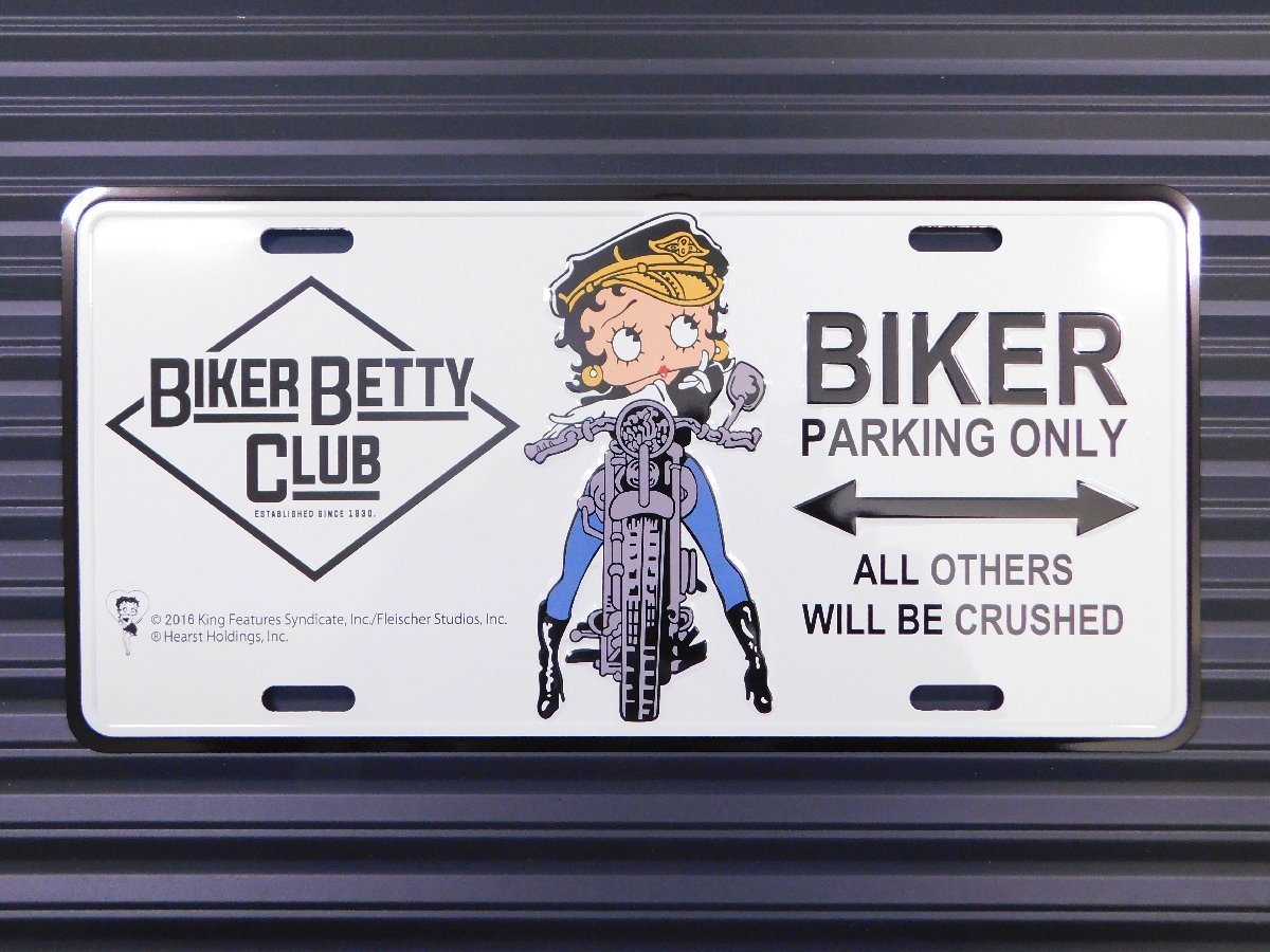 【Betty Boop・ベティちゃん】※《ライセンスプレート ／BETTY-BIKER1】 (品番CMP-001)　アメリカン雑貨　ナンバープレート_画像2