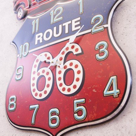 [Dad\'s Garage]*{ antique en Boss clock *ROUTE66} american miscellaneous goods tin plate signboard metal autograph clock R66