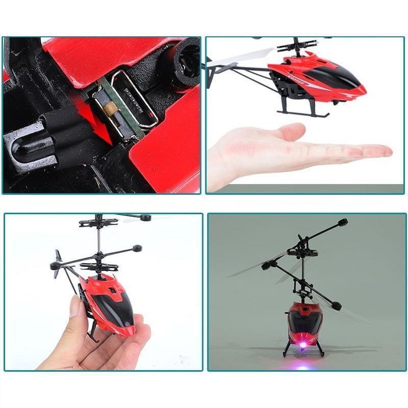 ヘリコプター ラジコン おもちゃ ヘリ フライング ドローン プレゼント イエロー_画像3