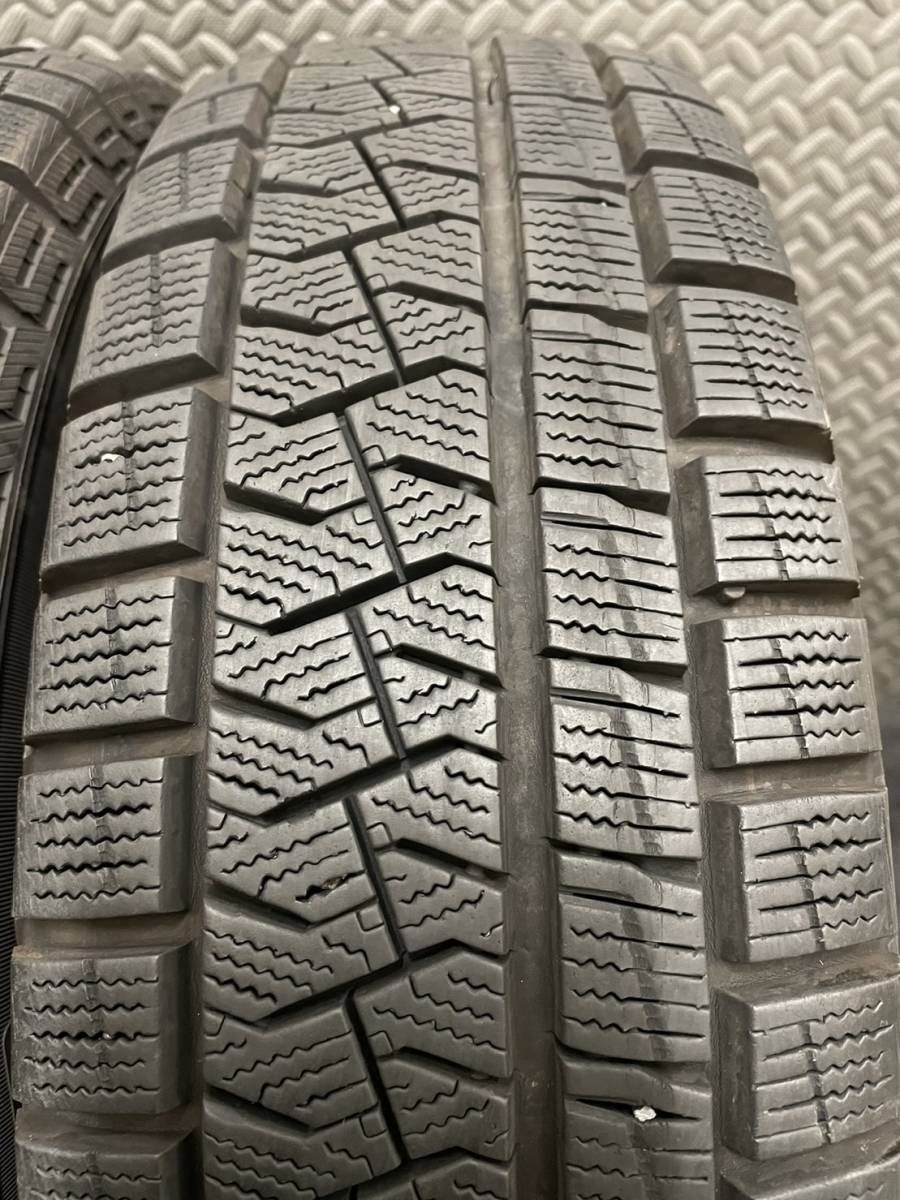 155/65R14 PIRELLI/ICE ASIMMETRICO 19年製 Exceeder 14インチ 4.5J＋45 100 4H スタッドレス 4本 ピレリ 軽自動車 (8-C13)_画像6