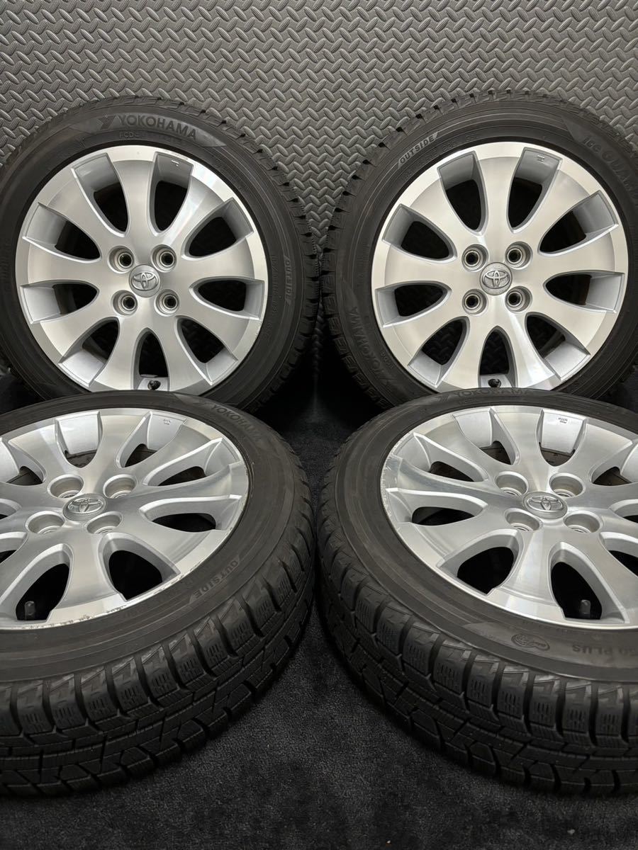 185/55R15 YOKOHAMA/ice GUARD iG50+ 15年製 トヨタ bB 純正 15インチ 6J＋40 100 4H スタッドレス 4本 ヨコハマ アイスガード (3-C43)の画像1