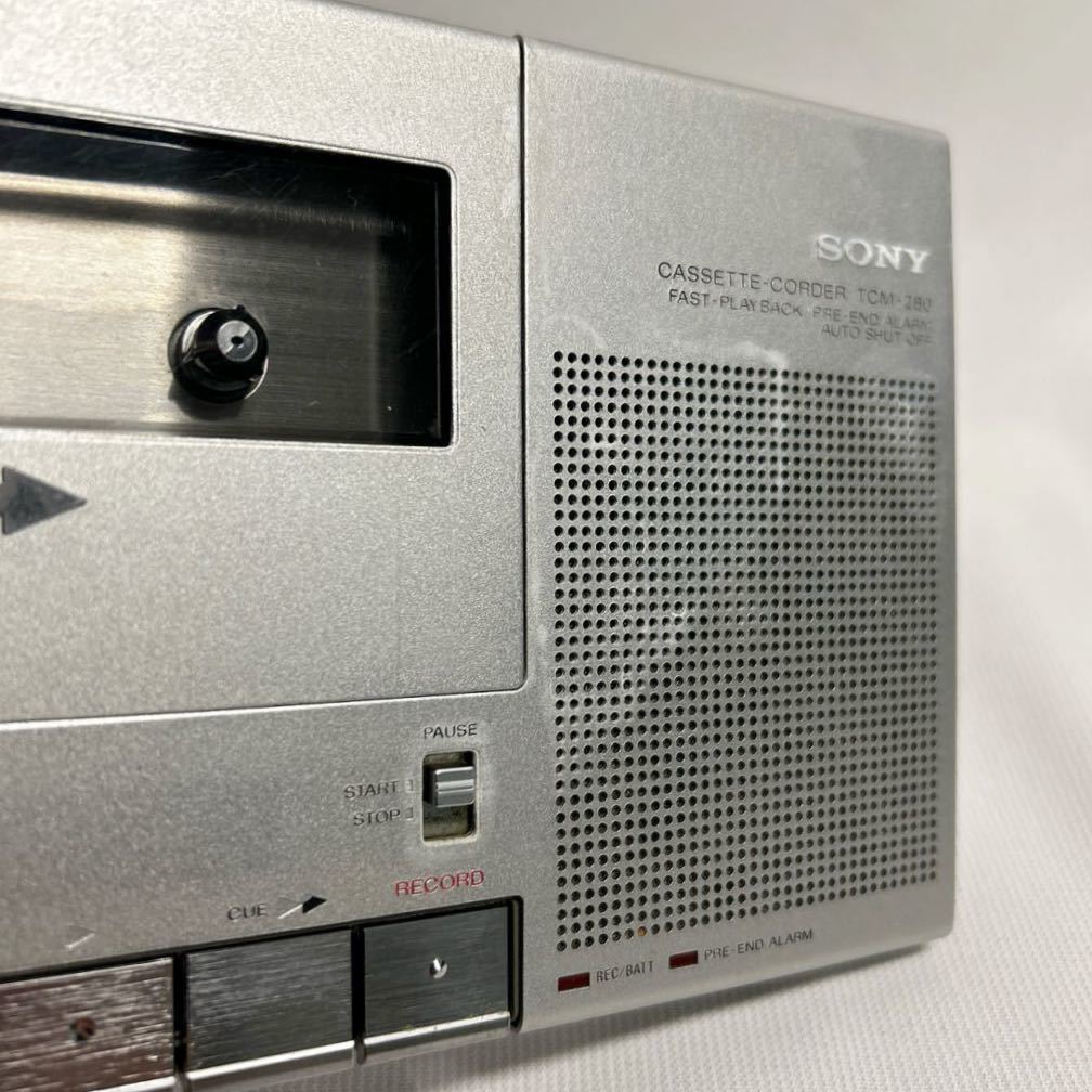 SONY ソニー カセットレコーダー TCM-280シルバー　CASSETTE-CORDER カセットプレーヤー カセットコーダー 日本製　未チェック・ジャンク品_画像10