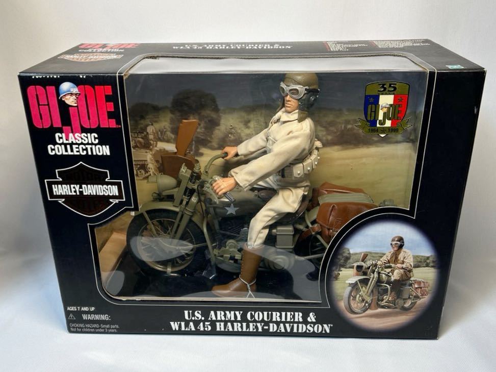 【未開封】GIJOE コレクション HARLEY-DAVIDSON 35周年1965-1999 AGES 7 AND UP U.S.ARMY COURIER&WLA45 ハーレーダビットソン　保管品_画像1