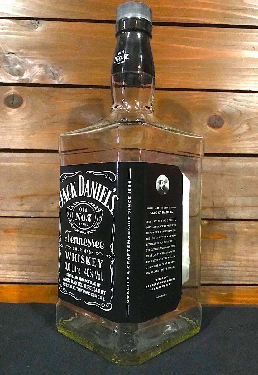 ボトル/空き瓶【JACK DANIEL’S/ジャックダニエル】3リットル/3L/ディスプレイ/Barインテリア/酒瓶/ガラス瓶/メーカー終売品_画像4