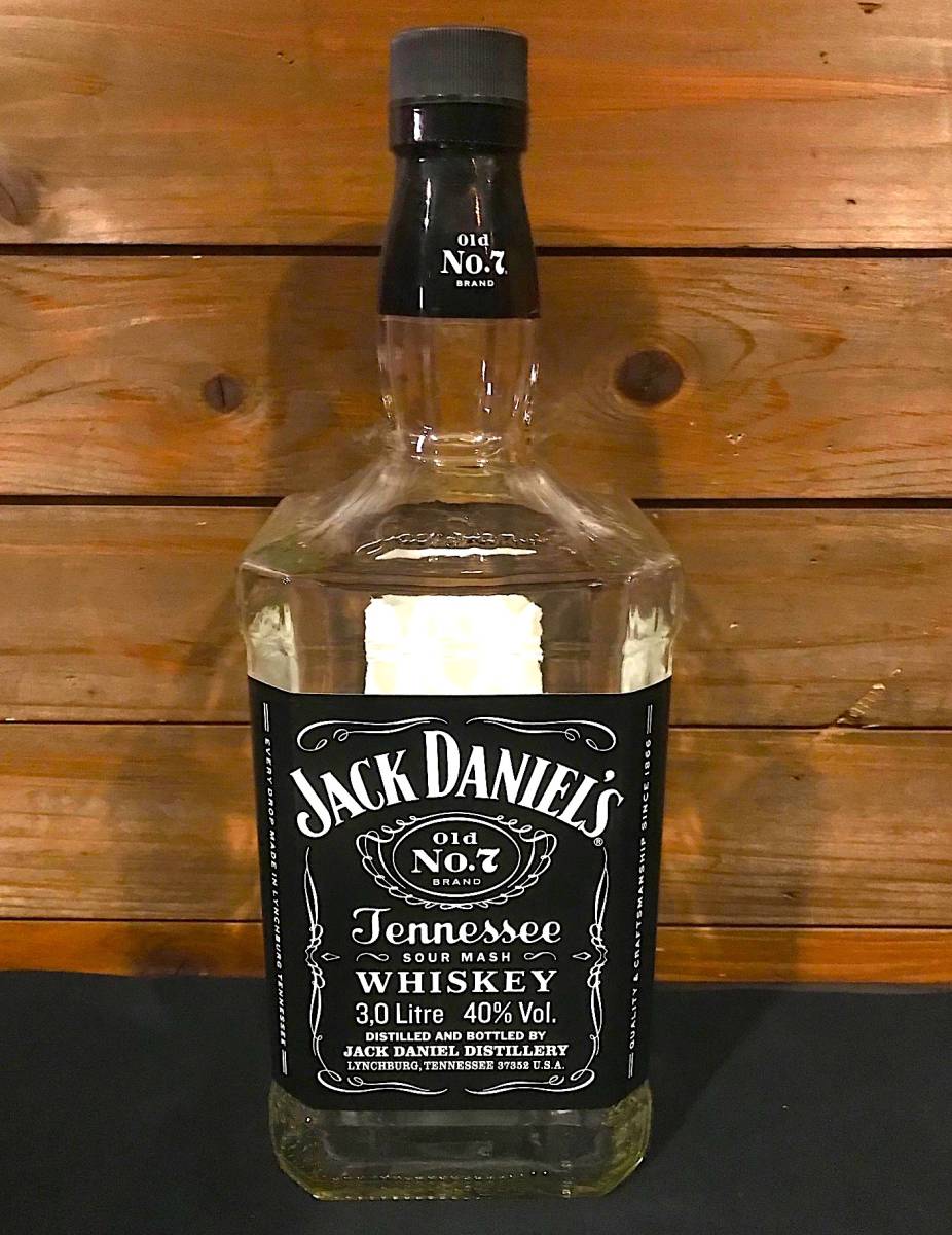 ボトル/空き瓶【JACK DANIEL’S/ジャックダニエル】3リットル/3L/ディスプレイ/Barインテリア/酒瓶/ガラス瓶/メーカー終売品_画像3