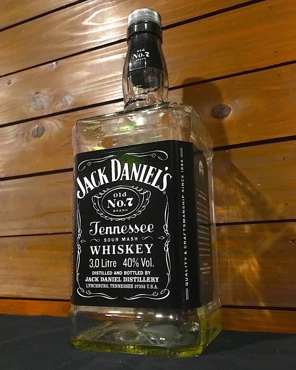 ボトル/空き瓶【JACK DANIEL’S/ジャックダニエル】3リットル/3L/ディスプレイ/Barインテリア/酒瓶/ガラス瓶/メーカー終売品_画像1