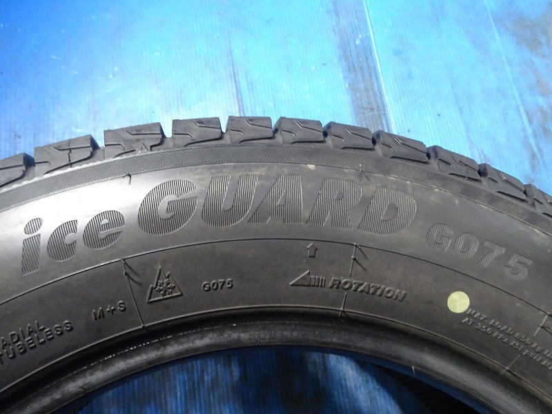 ヨコハマ ice GUARD G075 225/65R17 102Q★8-9分山 2021年製 4本価格 スタッドレス FUK-D13297【福島発 送料無料】冬_画像9