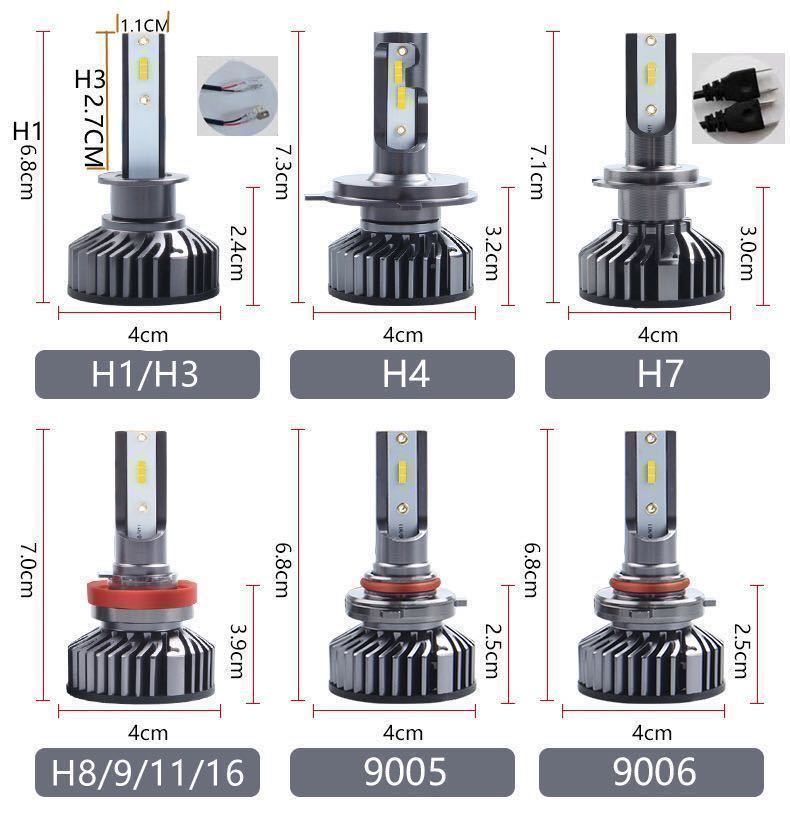 LEDヘッドライト 車検対応 高輝度 LEDバルブ フォグランプ H4(Hi/Lo)/H1/H3/H7/H8/H9/H10/H11/H16/HB3/HB4 6500ｋ/8000ｋ/3000ｋ_画像6