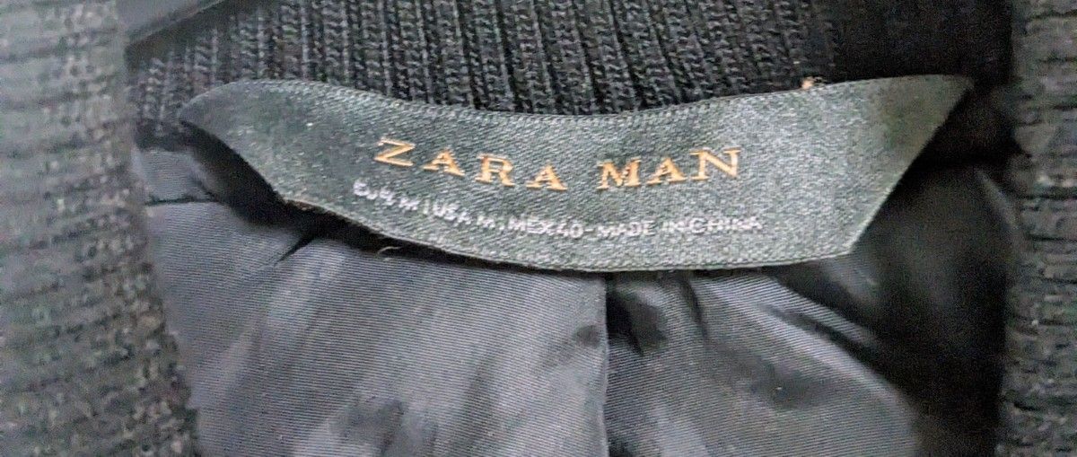 ザラマン　ZARA MAN メンズ　コート　アウター　ジャケット　ブラック