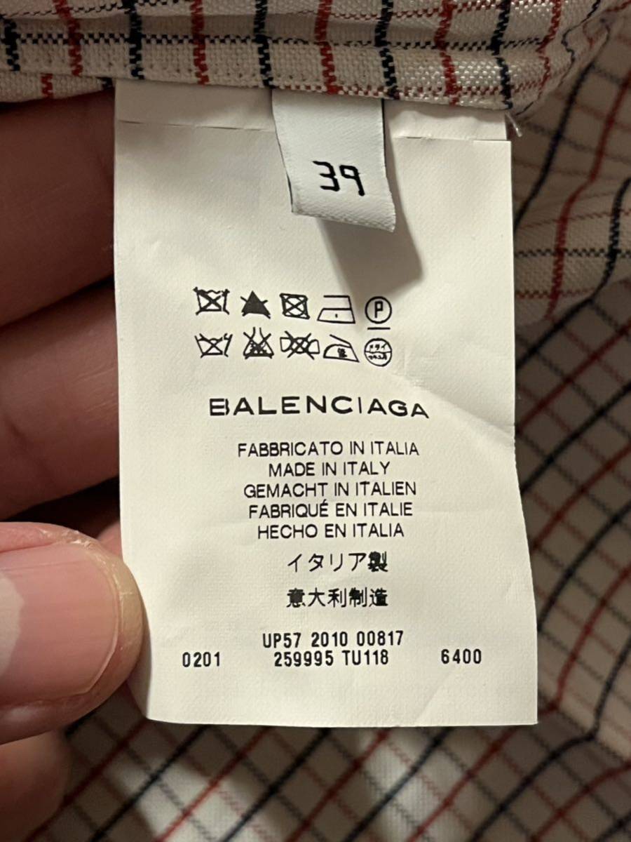 BALENCIAGA バレンシアガ チェックシャツ 39_画像4