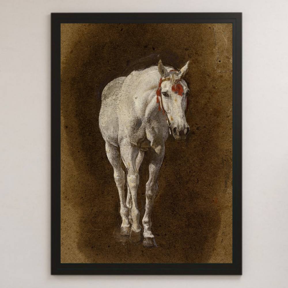  Leon *bona[ horse ] picture art lustre poster A3 bar Cafe living Classic interior animal white horse stylish 