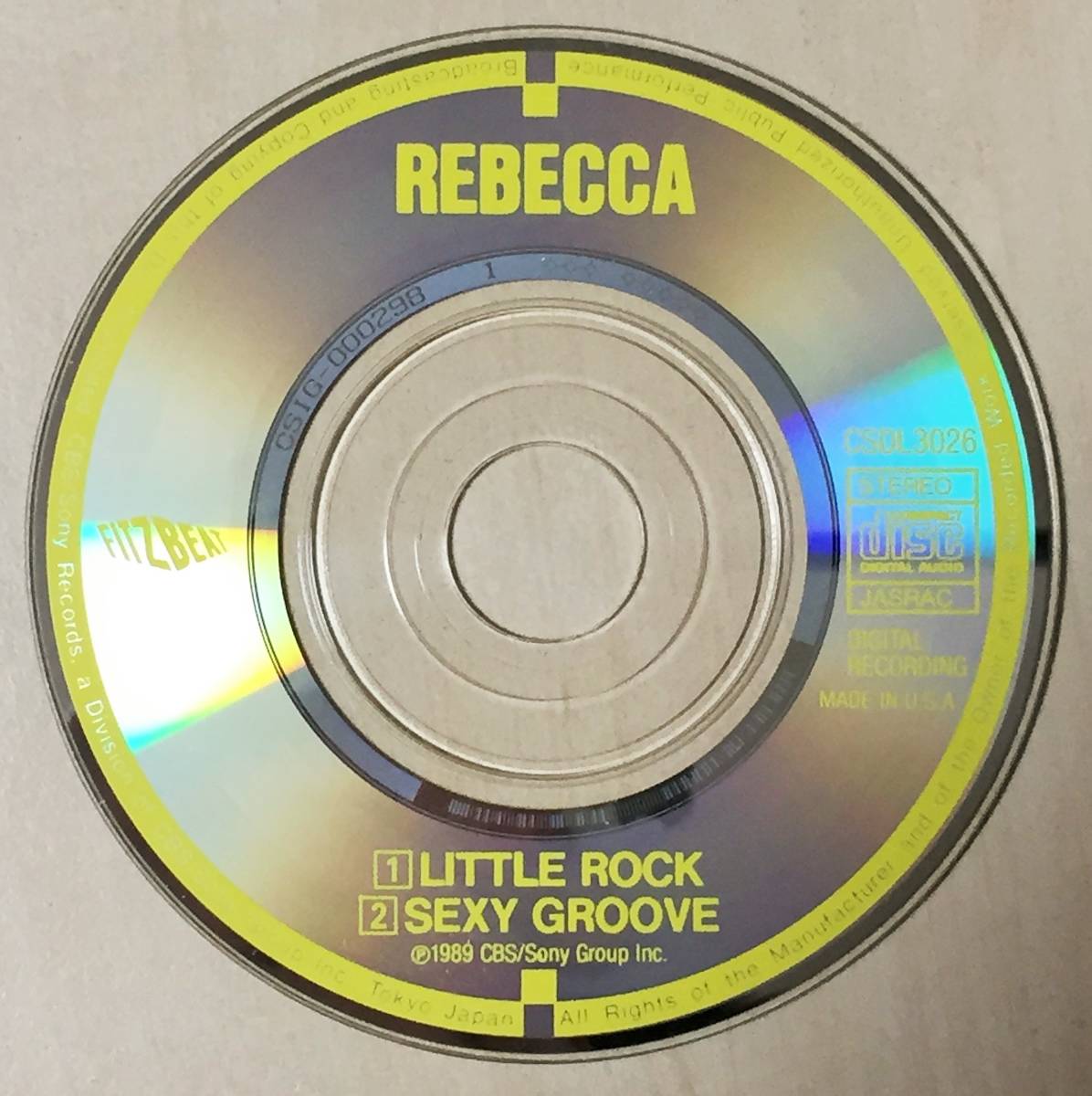 レベッカの１９８９年発売、８センチ・シングルＣＤ 「リトル・ロック」、 「セクシー・グルーヴ」 の２曲入りシングルＣＤ_画像8