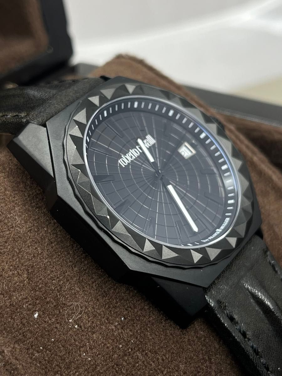 【未使用品】roberto cavalli フランクミュラー ブラック 腕時計 美品 roberto cavalli ロベルトカヴァリ フランクミューラー