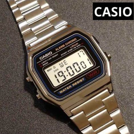 【新品未開封】カシオ　デジタル腕時計 ステンレス レトロ風モデル チープカシオ_画像1
