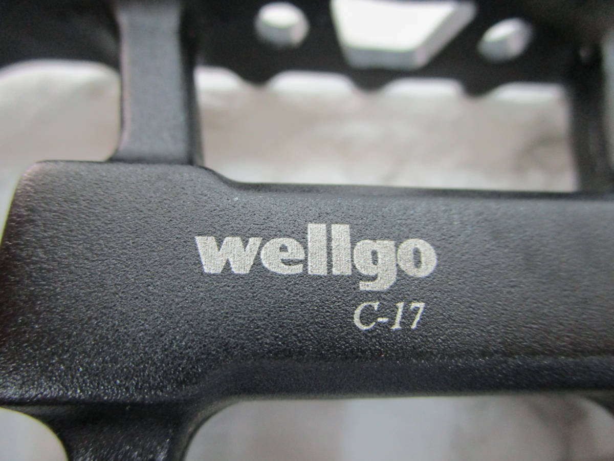 W.24.A.11　TO　★送料230円定額☆　フラットペダル　wellgo　ウエルゴ　C-17　ブラック　ペア　USED　☆_画像7