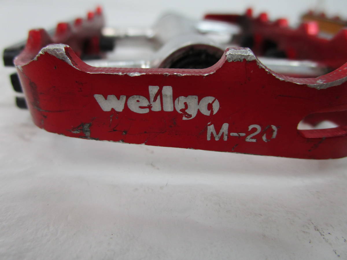 W.24.A.11　TO　★送料230円定額☆　フラットペダル　welllgo　k79 7m 085a m20　レッド他　ペア　USED　☆_画像8