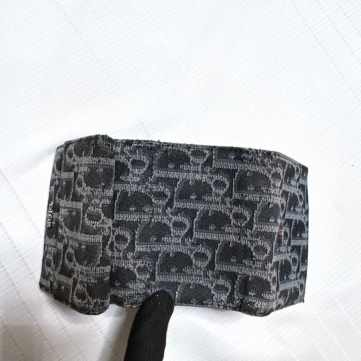 DIOR ディオール ロゴ入り 三つ折り財布 オブリーク ジャガード DIOR ディオール ロゴ入り 三つ折り財布 オブリーク ジャガード