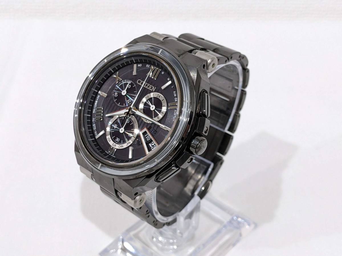 【43145】CITIZEN シチズン ATTESA アテッサ 25周年限定モデル H610-T018866 エコ・ドライブ 電波ソーラー 時計 チタン製_画像2