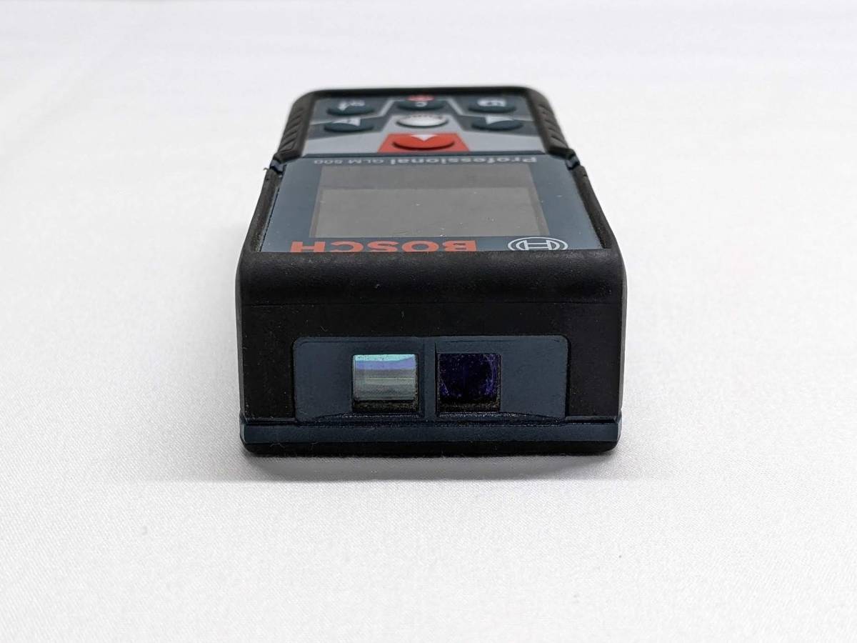 【T9506】 BOSCH ボッシュ Professional GLM500 プロフェッショナル レーザー距離計 測量器 動作OK 説明書有り ストラップ有り 箱付き_画像6