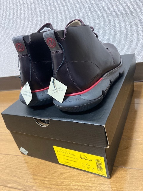 新品 箱付 COLE HAAN コールハーン 4 ZEROGRAND CHUKKA WP 26cm CHピノ ゼログランド チャッカウォータープルーフ 8.5 茶_画像9