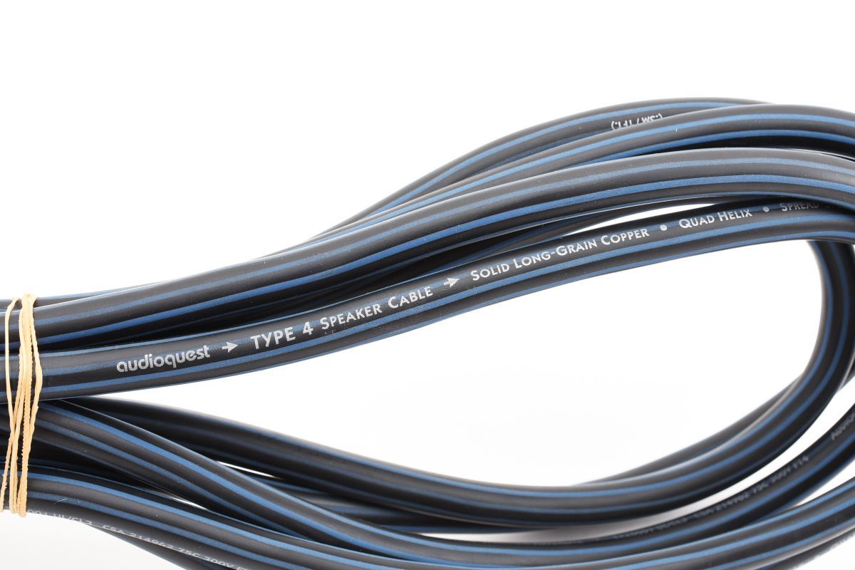 CO1 audioquestオーディオクエストType4 speaker cable solid long - grain copper quard helix スピーカーケーブル【2mx1本】【1.3mx1本】_画像2