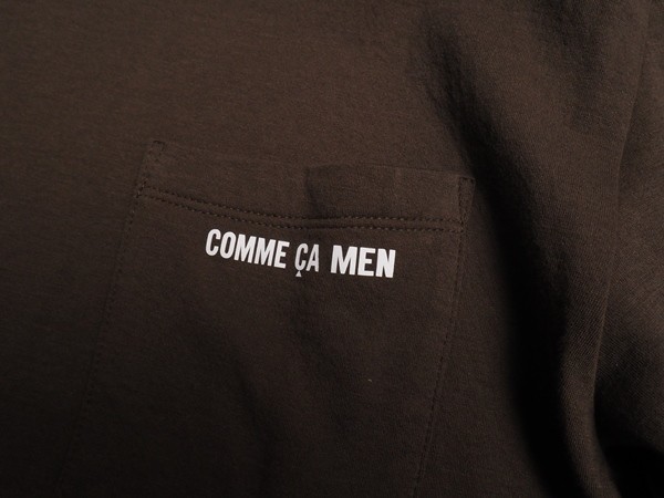 新品サンプル定価1.6万円 COMME CA MEN コムサメン 日本製 23年新作 コットン100% 長袖TシャツM茶(14) 40TC01_画像4