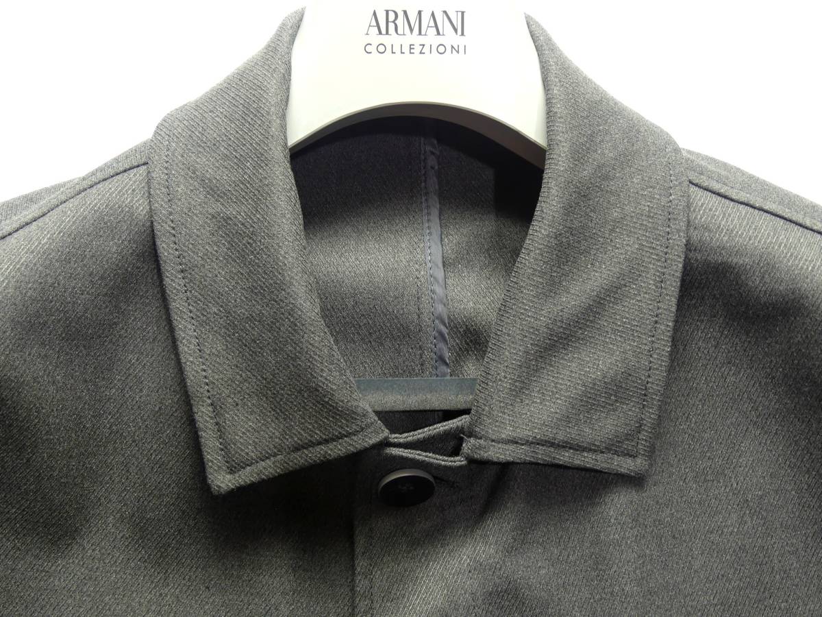 秋冬春170,000円新品ARMANI COLLEZIONIアルマーニ★ヘビーデューティー超高密度織りベンタイル耐候コート【54＝日本XXL】_画像5