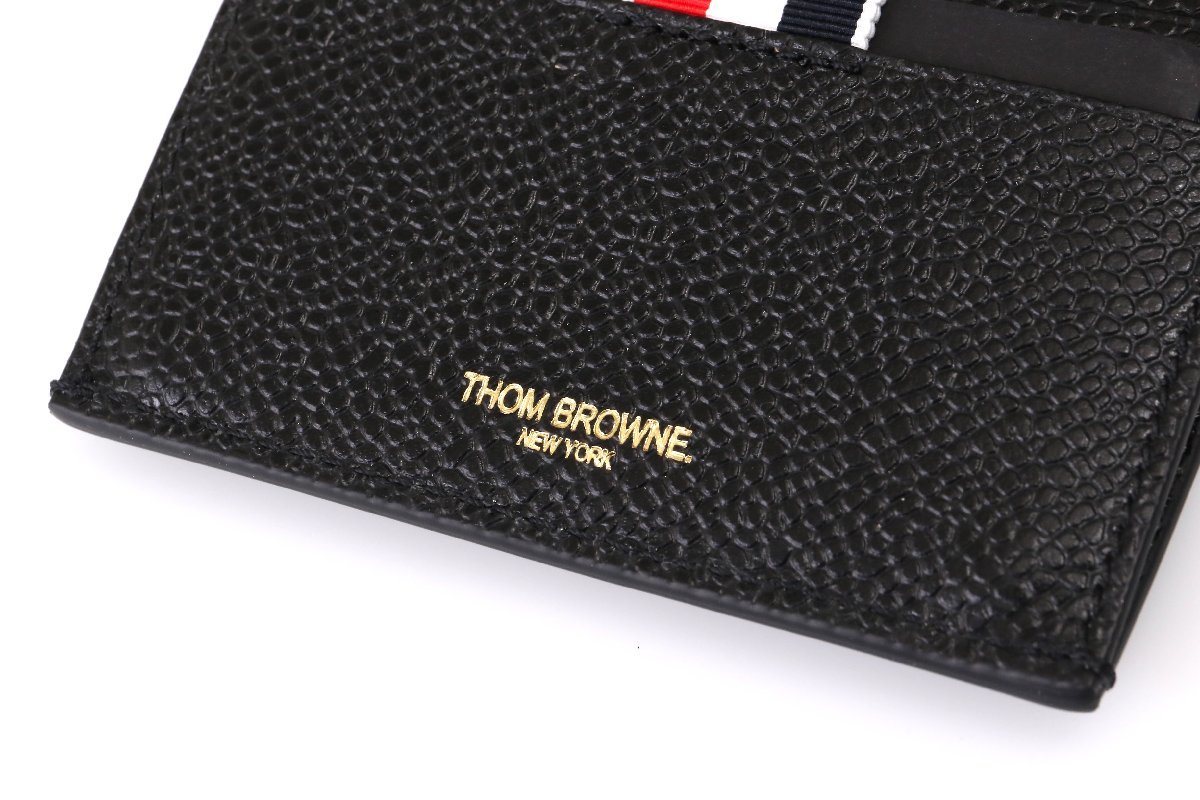 トムブラウン ペブルグレインレザー カードケース ブラック THOM BROWNE MAW021L00198001 BLACK 新品/8_画像6