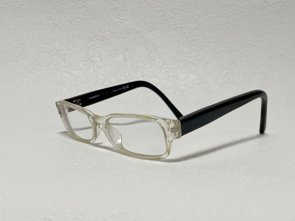 CHANEL シャネル　眼鏡　メガネフレーム度付きレンズ　クリア×ブラック　レディース　5104 《レア》_画像2