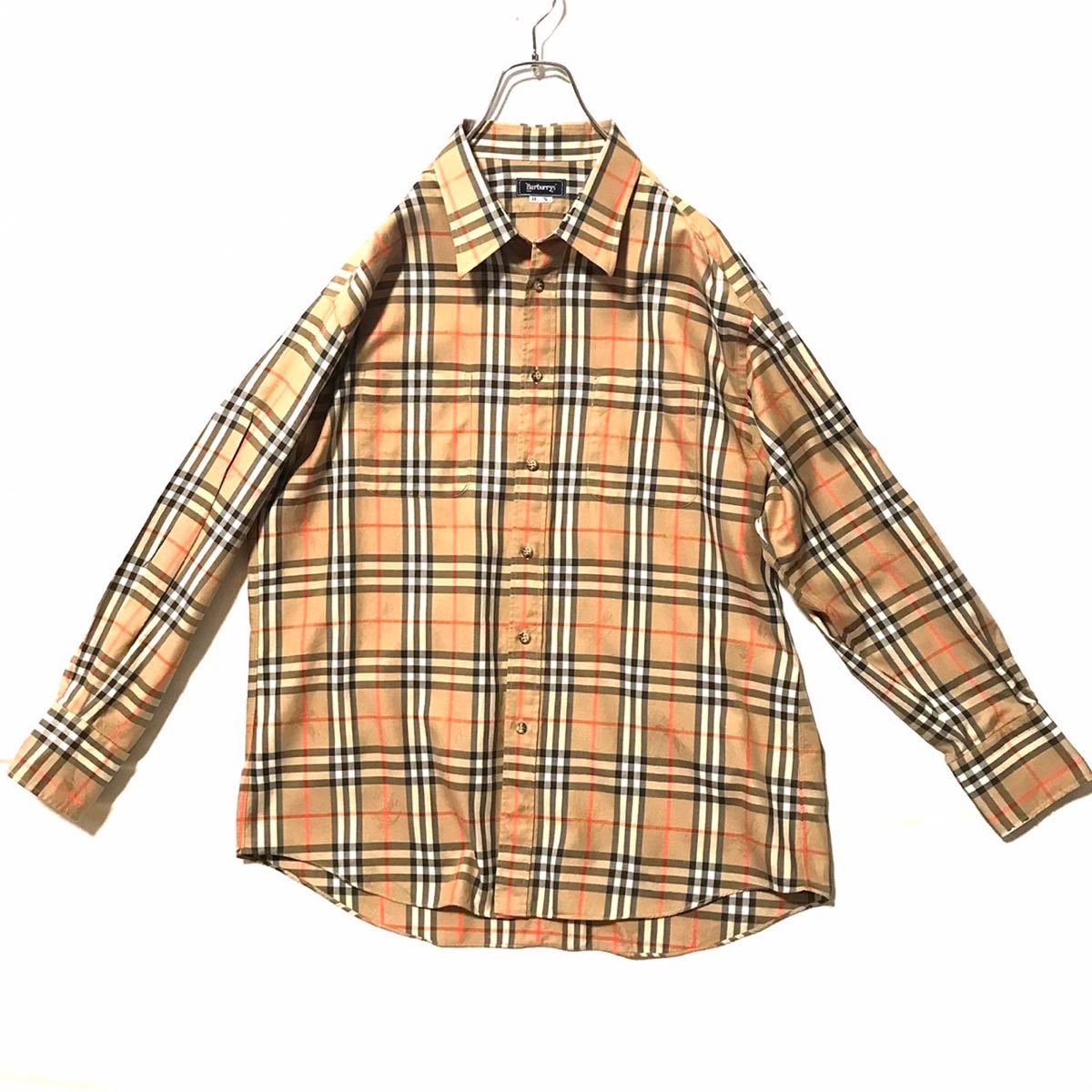 訳あり Burberry ビンテージ Burbarrys ノバチェックシャツ シャドー