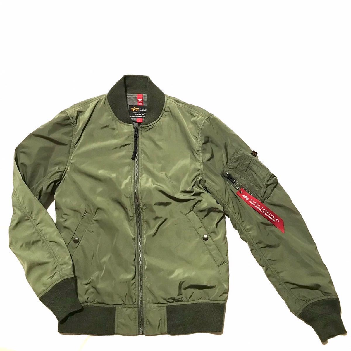 漢の休日 メンズ ALPHA INDUSTRIES アルファインダストリーズ MA-1 TA1340-8003 裏地グレー M グリーン US AIR FORCE フライトジャケット_画像5