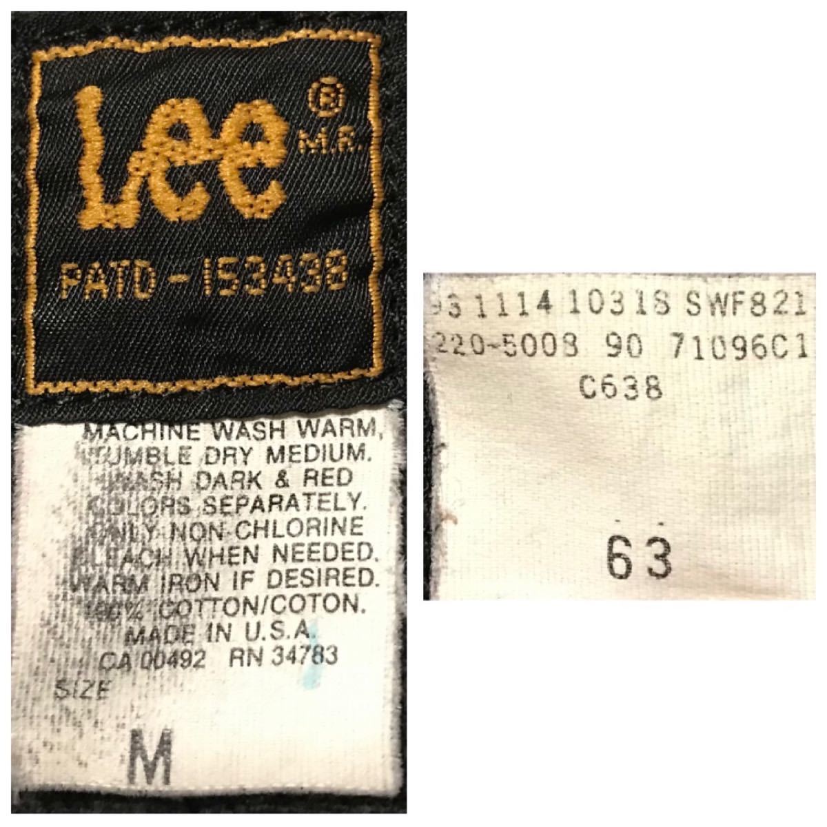漢の1着は USA製 90sブラックデニム 後染め Lee リー Gジャン 漢の1着は USA製 90sブラックデニム 後染め Lee リー Gジャン
