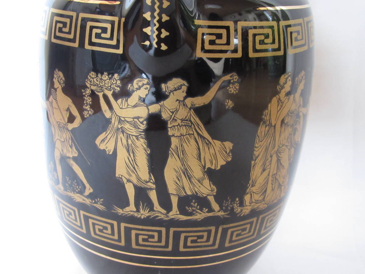 ギリシャ製 花瓶「Hand made in Greece in 24k gold」神話 金彩 ギリシャ製 花瓶「Hand made in Greece in 24k gold」神話 金彩