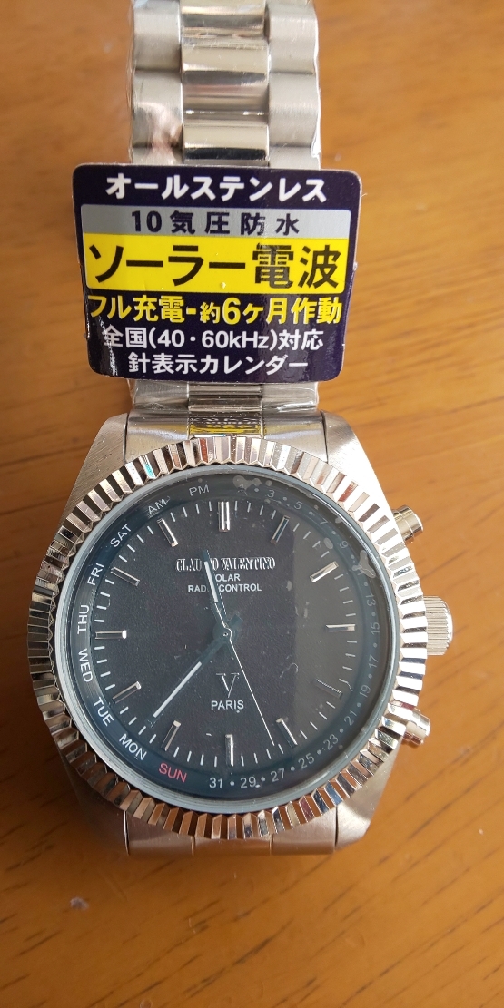 クラウディオ バレンチノ A.S.１２G 電波 ソーラー 腕時計の画像3