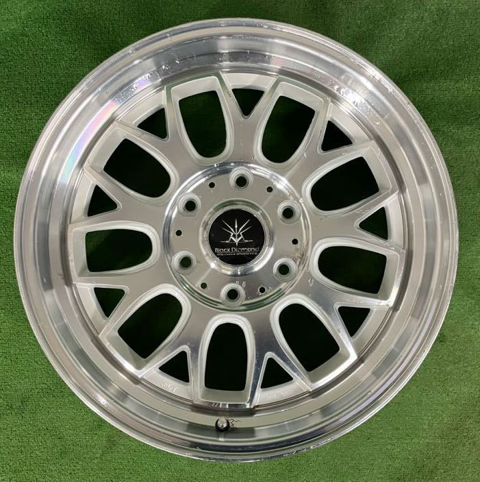 ★ブラックダイヤモンド18インチ18×7.5J+38/139.7/6Hハブ径106.2㍉★BLACK DIAMOND★1本歪みアリ4本傷腐食アリ4本SETジャンク品_画像5