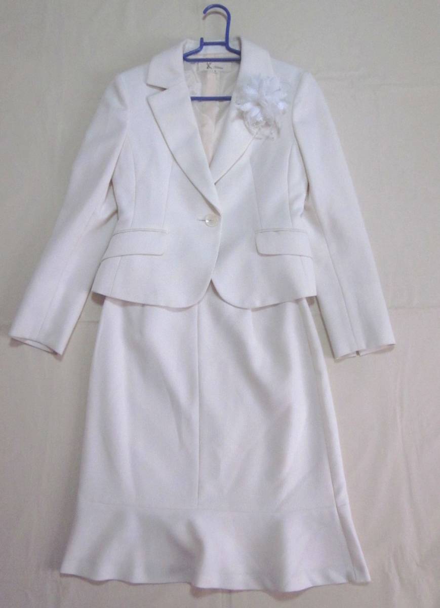Krone formal suit top and bottom setup Krone 9 number jacket skirt ivory ceremony M 6524