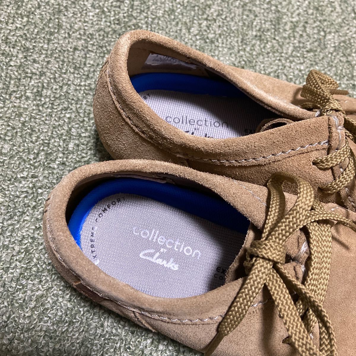 clarks クラークス ワラビー モカシンシューズ スエード 茶 ブラウン US7_画像6