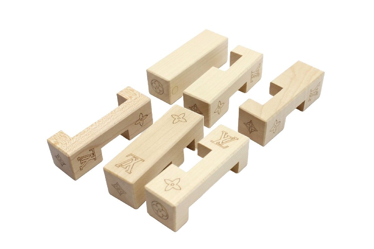 ルイヴィトン 木製 立体 パズル パテキ 積み木 ウッド 非売品 ノベルティ 限定 オブジェ 置物 箱 コレクション_画像8