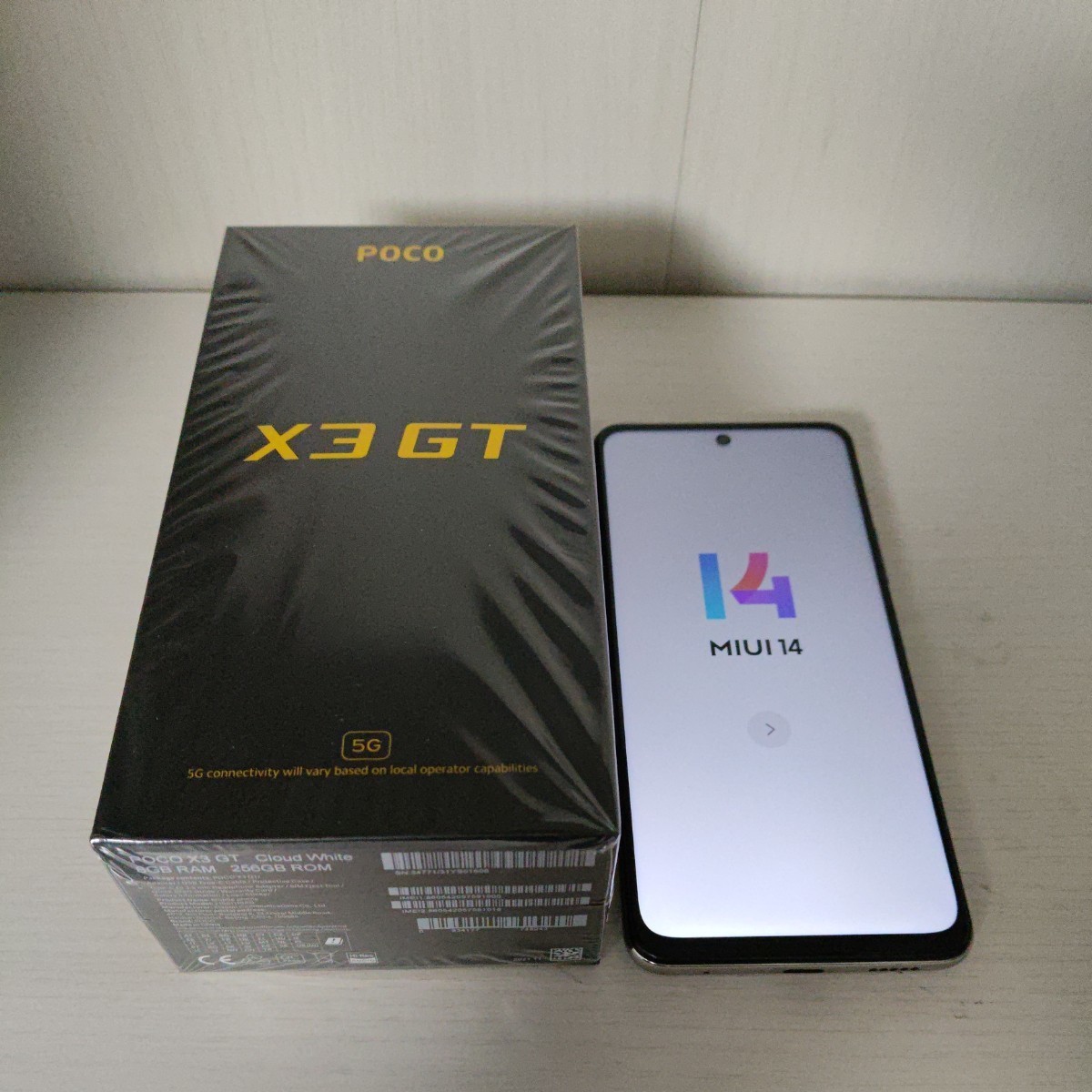 Xiaomi POCO X3GT 5G デュアルSIM クラウドホワイト 8GB/256GB 中古_画像1