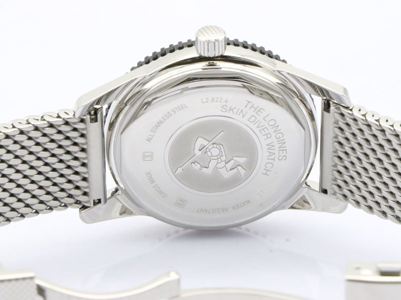 【 ロンジン LONGINES 】未使用品 L2.822.4 ヘリテージ スキンダイバー SS 自動巻 メンズ 箱・保 新着 00205-0_画像8