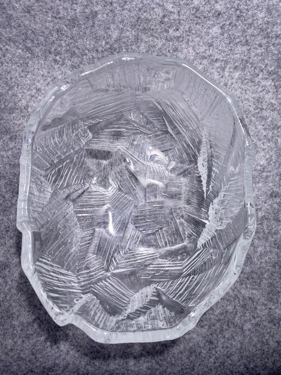 ビンテージ HOYA クリスタルガラス サラダボウル 盛器 ガラス ボウル 皿_画像6