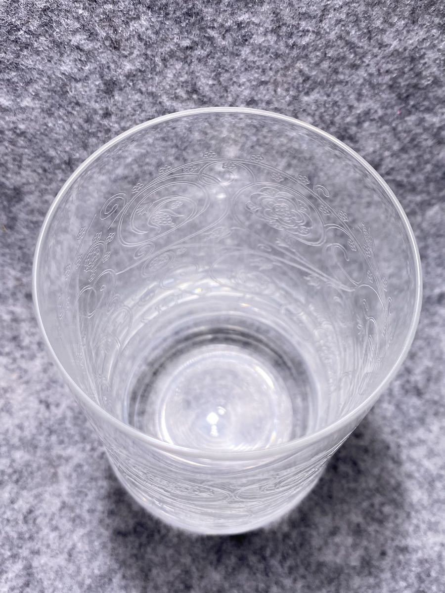 未使用品 チェコ製 ボヘミアガラス グラス 5個セット クリスタルガラス 彫刻 エッチング ガラス コップ ビンテージ_画像5