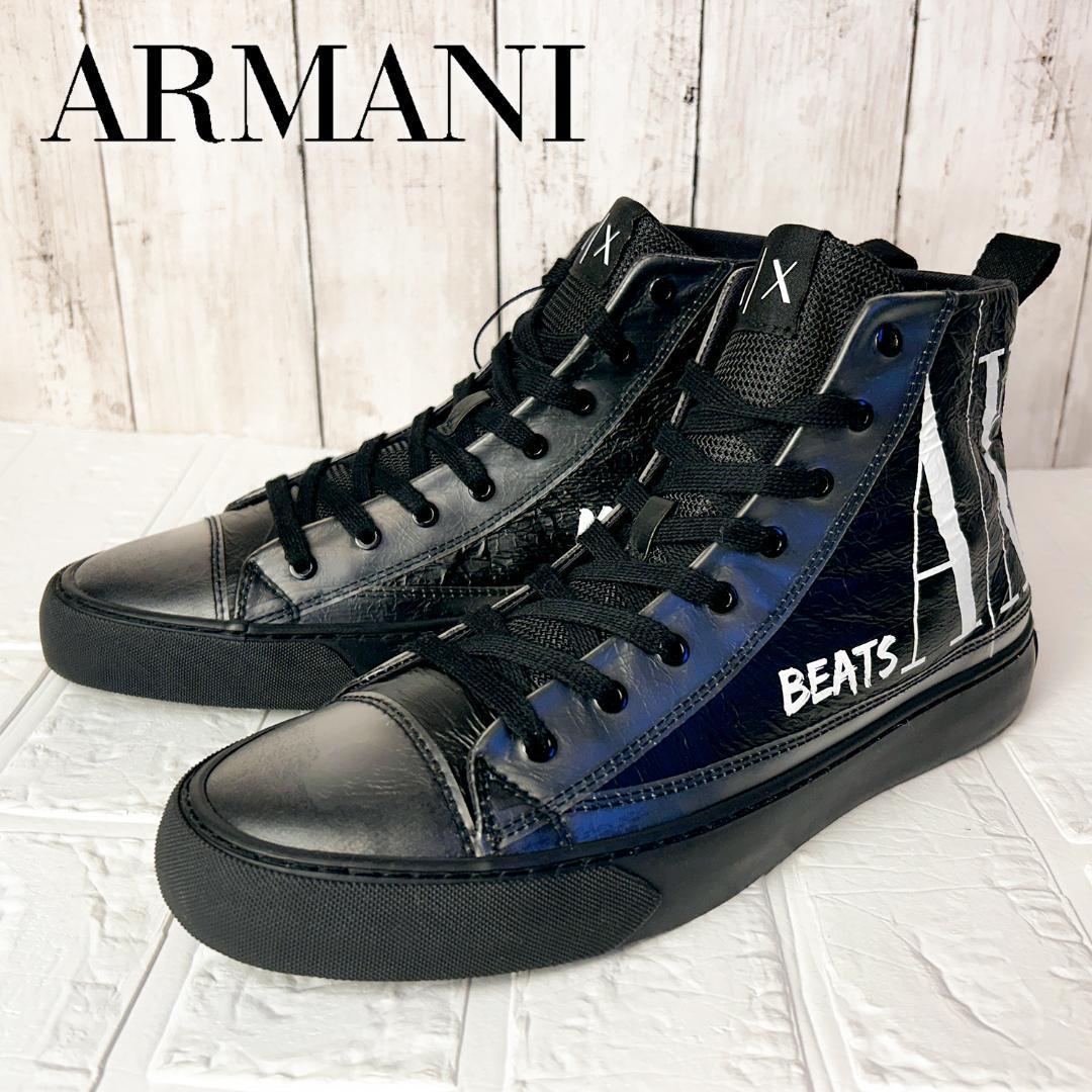 ARMANI EXCHANGE　A|X アルマーニ エクスチェンジ】AXロゴプリント　タイベックハイカットスニーカー　42（27cm相当）元箱なし_画像1