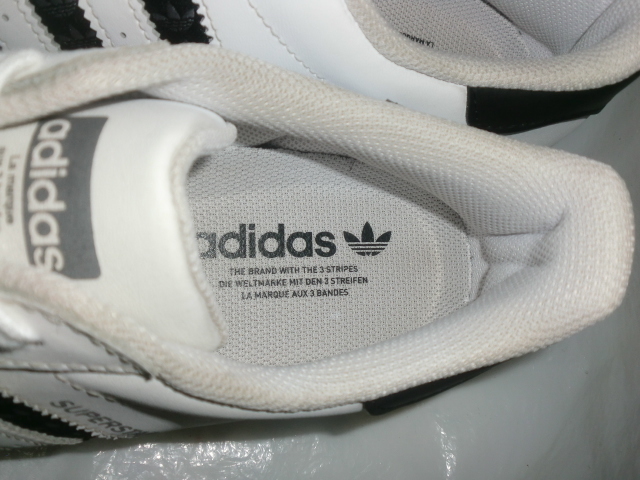 ★adidas SUPER STAR `LOGO STRIPES´ `20製アディダス H68101 スーパースター `ロゴストライプス´ ホワイト/ブラック 室内試着程度_画像6