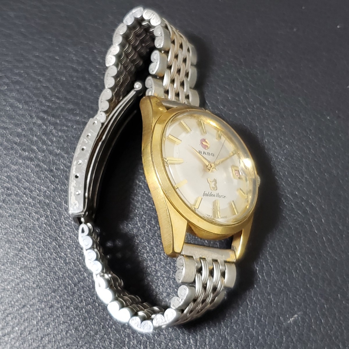 1円～RADO ラドー ゴールデンホース Goldenhorse デイト 手巻き メンズ腕時計 754_画像3